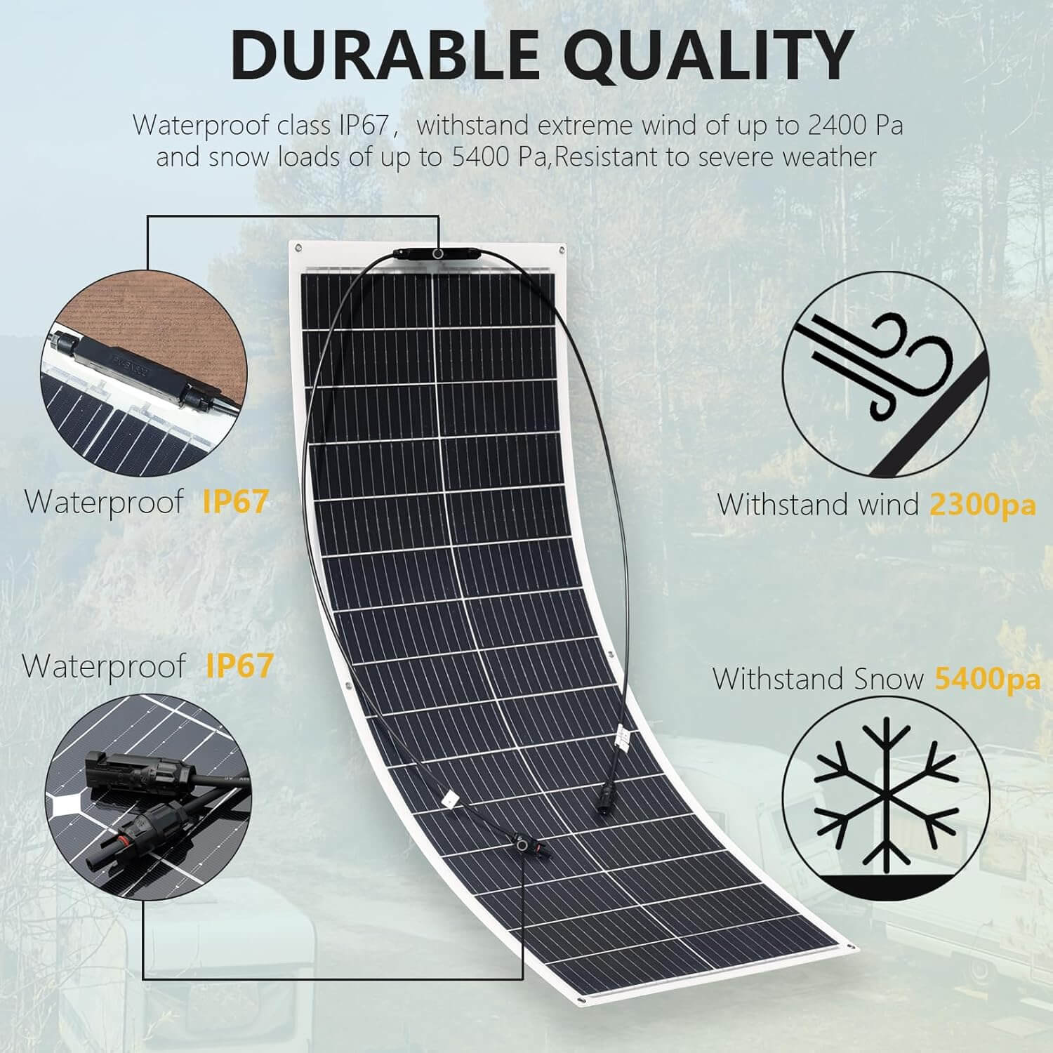 Xinpuguang 200W 12V Flexible Solar Panel Kit