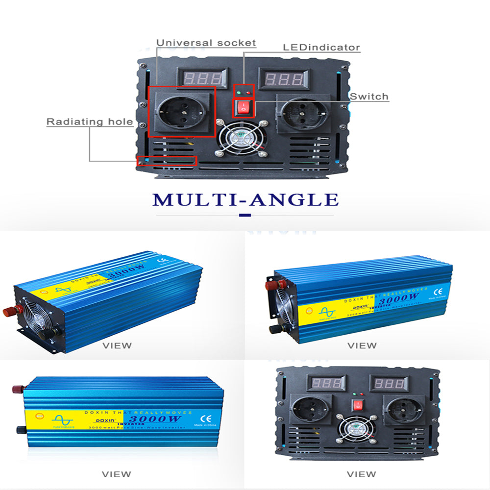 3000W DC 12V to AC 220V Pure Sine Wave inverter Success