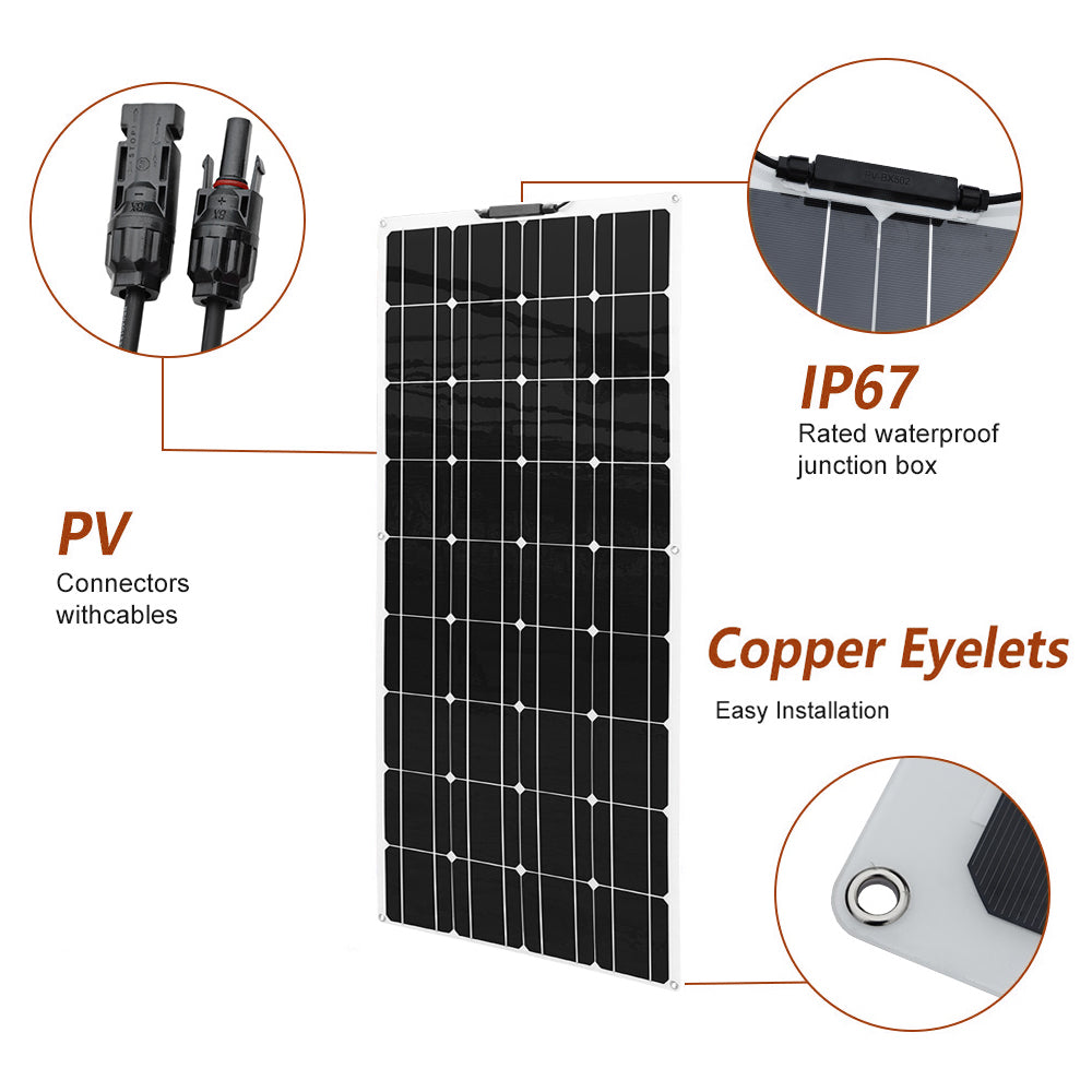 600W 24V Monocrystalline Flexible Solar Panel kit